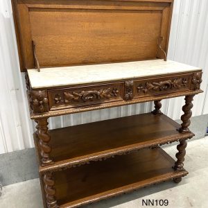 โต๊ะคอนโซลท็อปหินอ่อนเปิดด้านบนได้