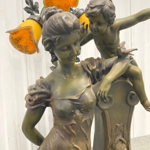 รูปปั้นโคมไฟน้ำพุเรซิ่นสไตล์อ๊าตเดโก้