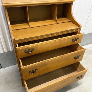 ตู้โต๊ะไม้3ลิ้นชักเลื่อนเก็บได้commode
