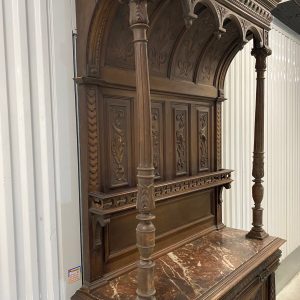 ตู้โชว์บุฟเฟต์ฝรั่งเศสไม้โอ๊ค สไตล์เฮนรี่ 2